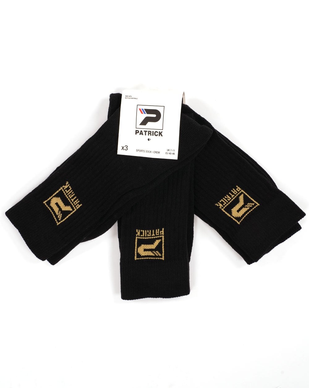 Patrick Villan 3er-Pack Socken Schwarz/Gold
