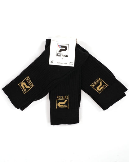 Patrick Villan 3er-Pack Socken Schwarz/Gold