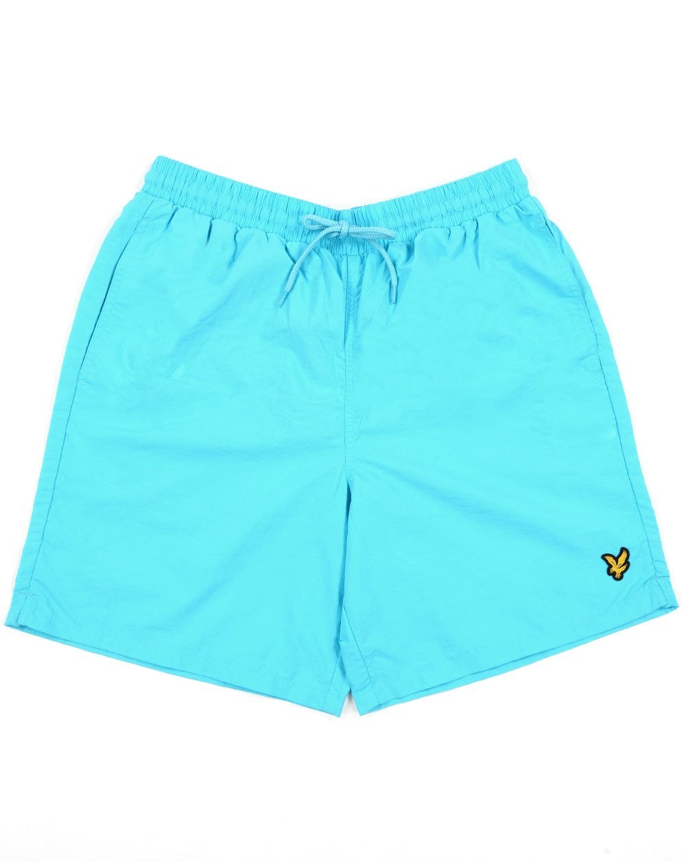 Lyle &amp; Scott – Badeshorts mit Logo in Blau