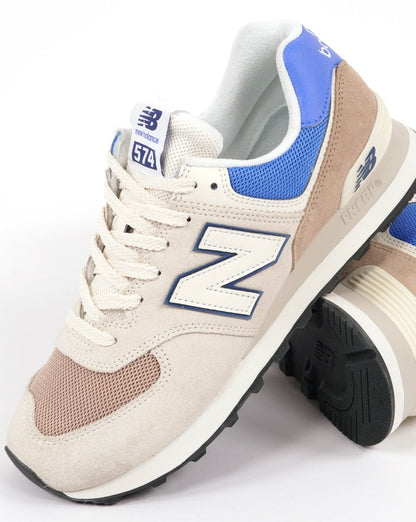 New Balance 574 Trainer Off White/Hellblau