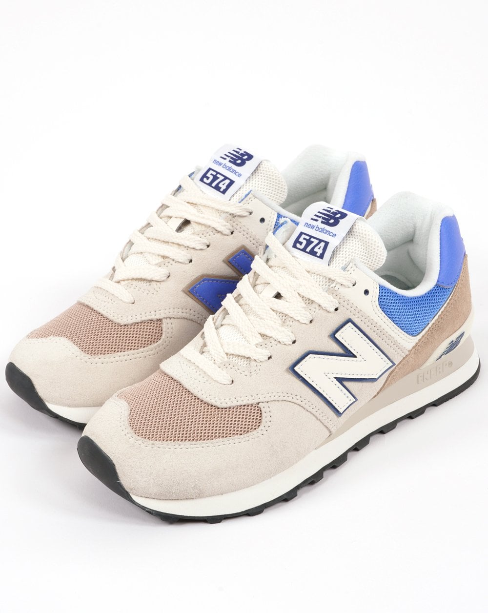 New Balance 574 Trainer Off White/Hellblau