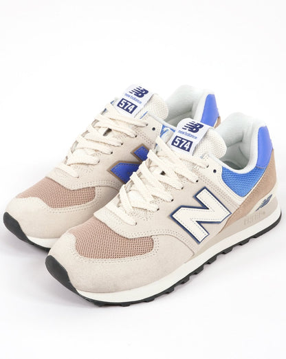New Balance 574 Trainer Off White/Hellblau