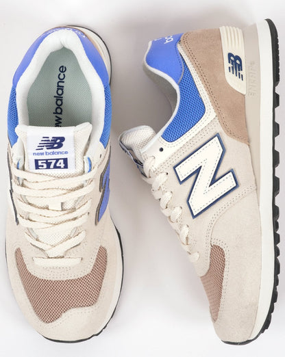 New Balance 574 Trainer Off White/Hellblau