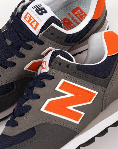 New Balance 574 Trainer Grau/Orange