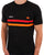 Ellesse Two Stripe T Shirt Black/Red/Orange