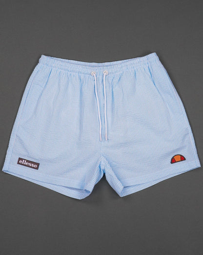 Ellesse – Carali – Gestreifte Badeshorts, Himmelblau