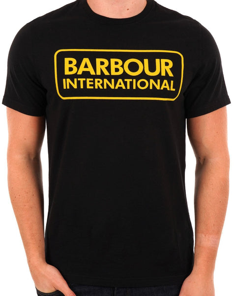 Barbour International Block Logo T-shirt Black - Gold