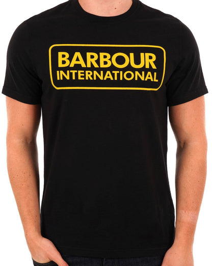 Barbour International Block Logo T-Shirt Schwarz – Gold