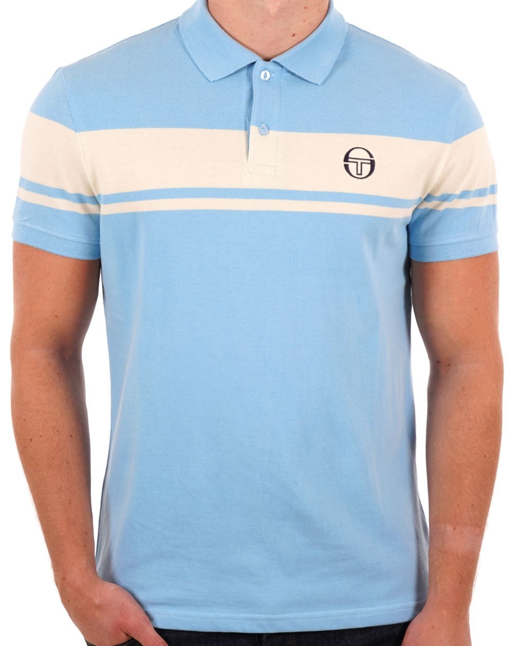 Sergio Tacchini Young Line Poloshirt Himmelblau/Gardenia