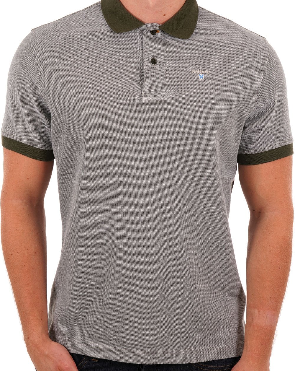 Barbour Sports Mix Polo Dunkeloliv