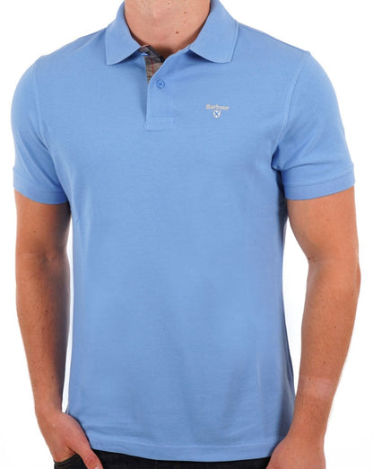 Barbour Tartan Piqué Polo Blau