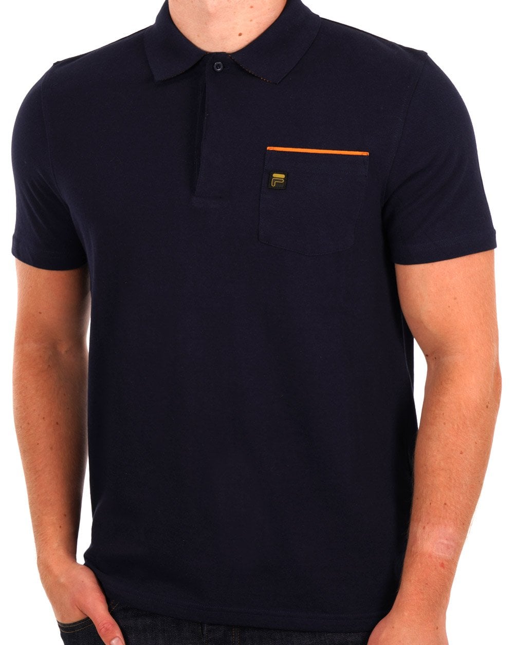 Fila Gold Bruni Poloshirt Marineblau/Orange