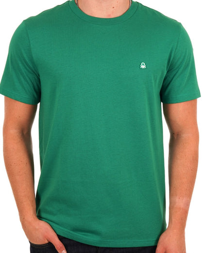 Benetton T-Shirt mit kleinem Logo Grün