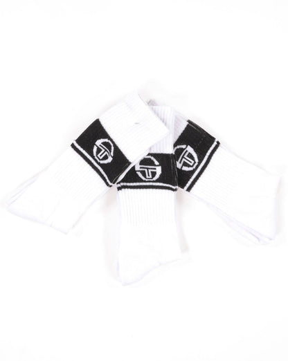 Sergio Tacchini Koos 3er-Pack Socken Weiß/Schwarz