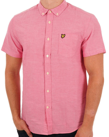 Lyle &amp; Scott Kurzarm-Oxford-Hemd Rosa