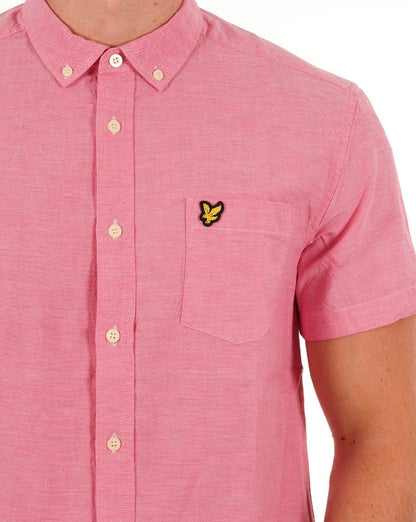 Lyle &amp; Scott Kurzarm-Oxford-Hemd Rosa