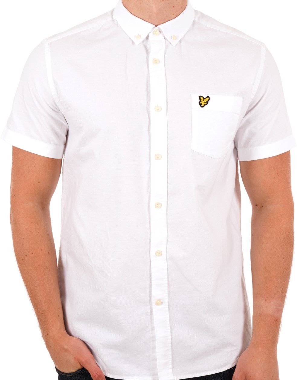 Lyle &amp; Scott Kurzarm-Oxfordhemd Weiß