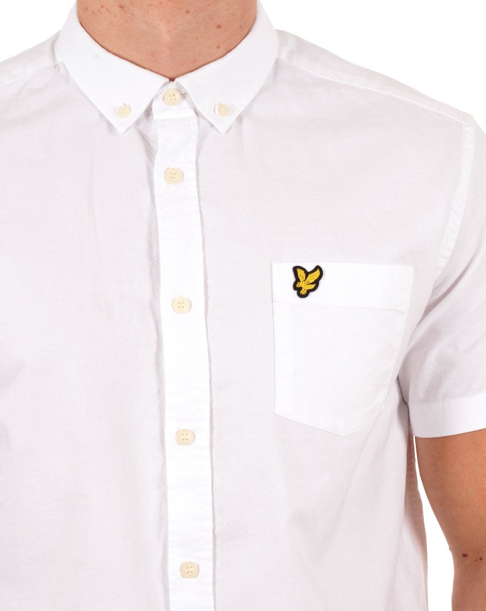 Lyle &amp; Scott Kurzarm-Oxfordhemd Weiß