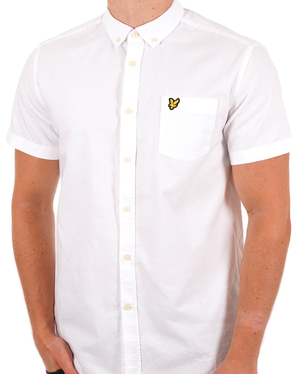 Lyle &amp; Scott Kurzarm-Oxfordhemd Weiß