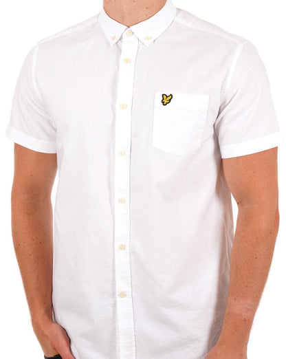 Lyle &amp; Scott Kurzarm-Oxfordhemd Weiß