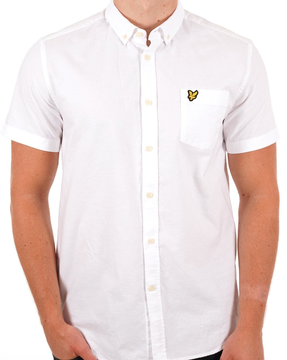 Lyle &amp; Scott Kurzarm-Oxfordhemd Weiß