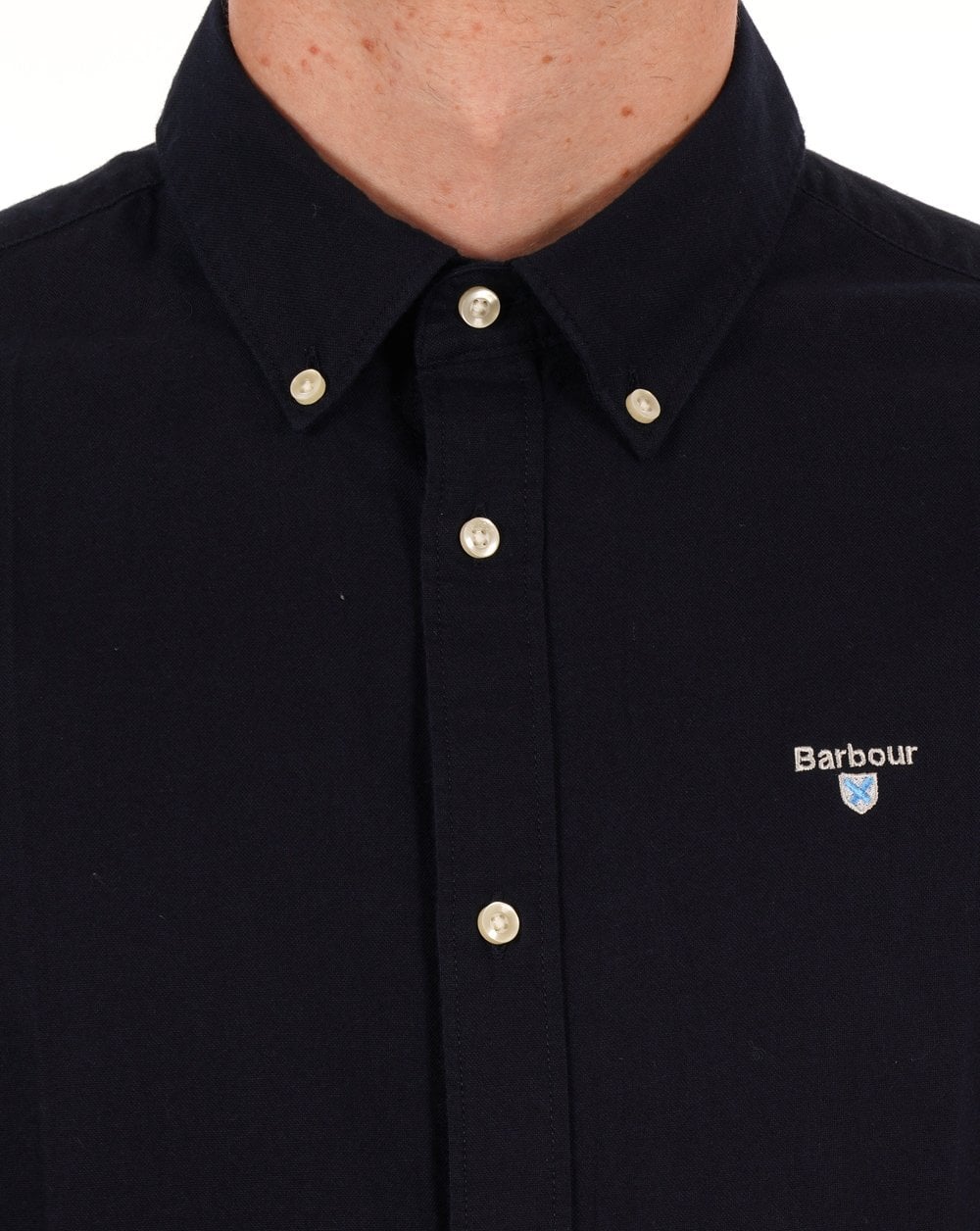 Barbour Oxtown Kurzarmhemd Marineblau
