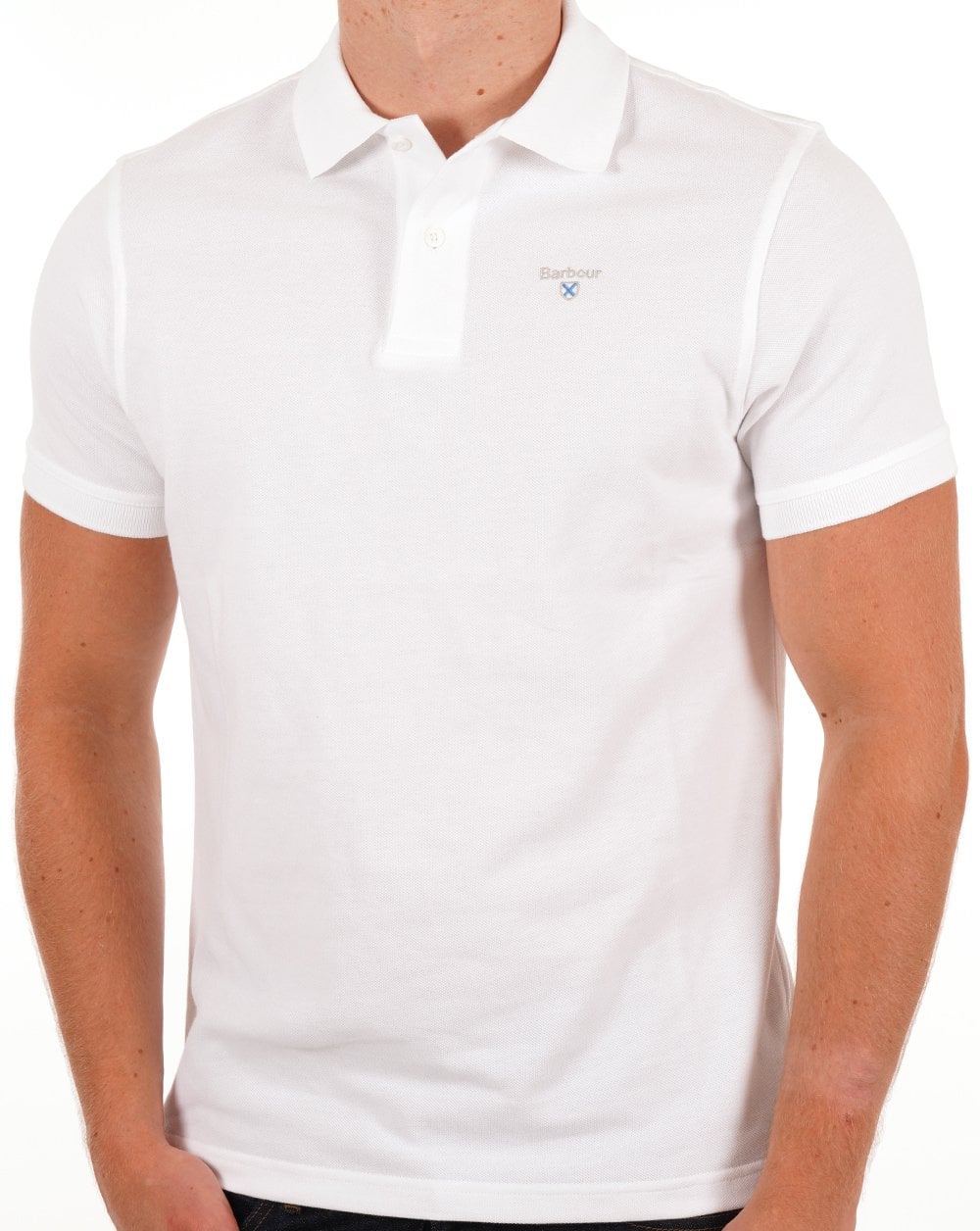 Barbour Sportpolo Weiß
