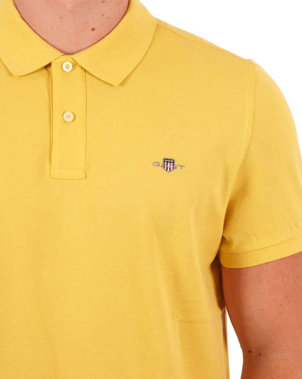 Gant Shield Piqué-Polo Gelb