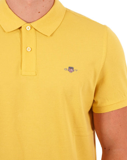 Gant Shield Piqué-Polo Gelb