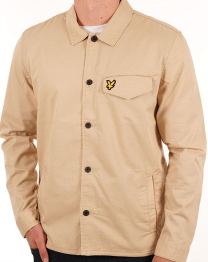 Lyle &amp; Scott – Überhemd mit Taschen in Sand