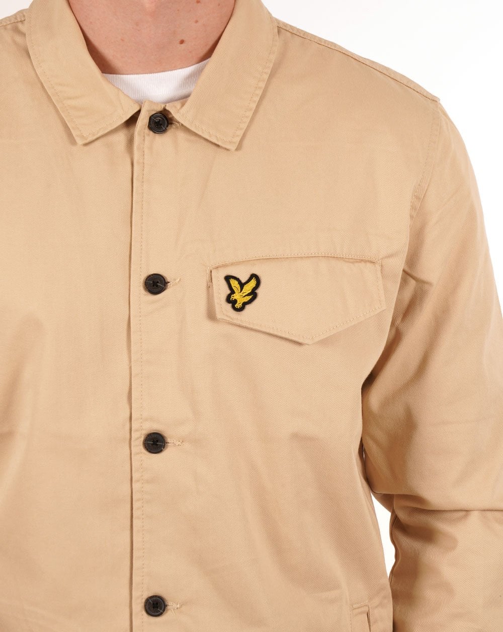 Lyle &amp; Scott – Überhemd mit Taschen in Sand