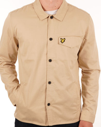 Lyle &amp; Scott – Überhemd mit Taschen in Sand