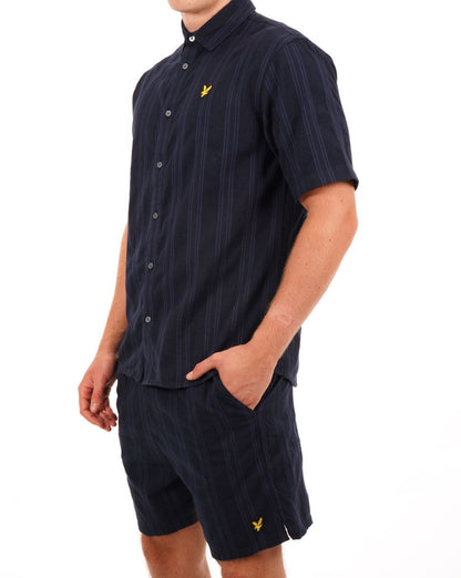 Lyle &amp; Scott Barre Kurzarmhemd, Marineblau