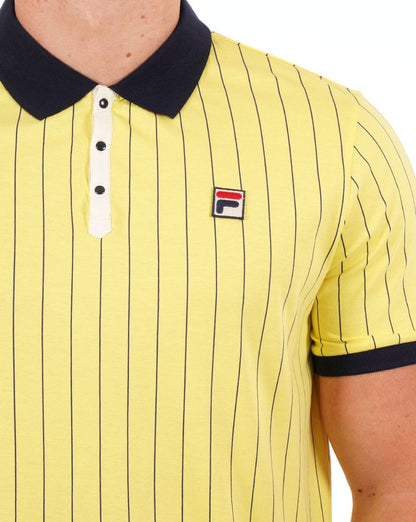 Fila Vintage BB1 ​​Poloshirt Gelb/Marineblau