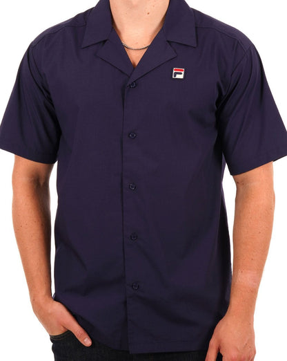 Fila Vintage Soren Kurzarmhemd Marineblau