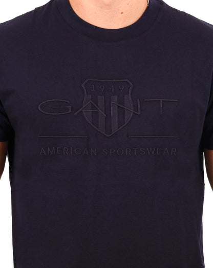 Gant Tonal Archive Shield T-Shirt Marineblau