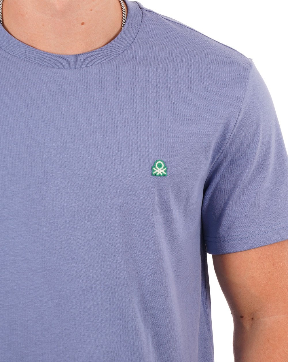 Benetton Small Logo T-shirt Stone Blue