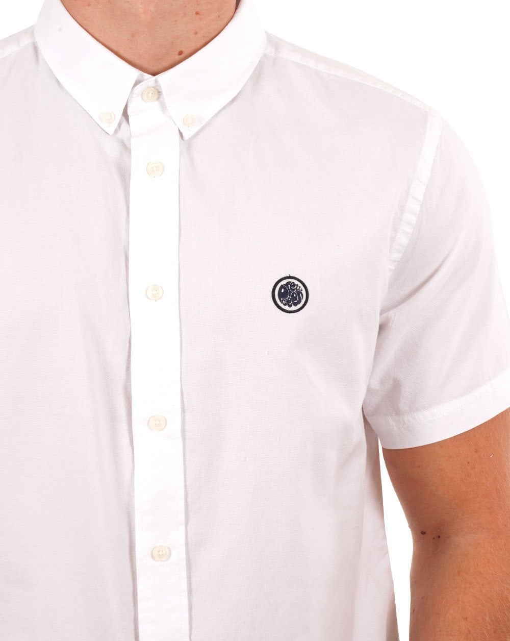 Pretty Green Oxford Kurzarmhemd Weiß