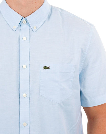 Lacoste Oxford Kurzarmhemd Himmelblau
