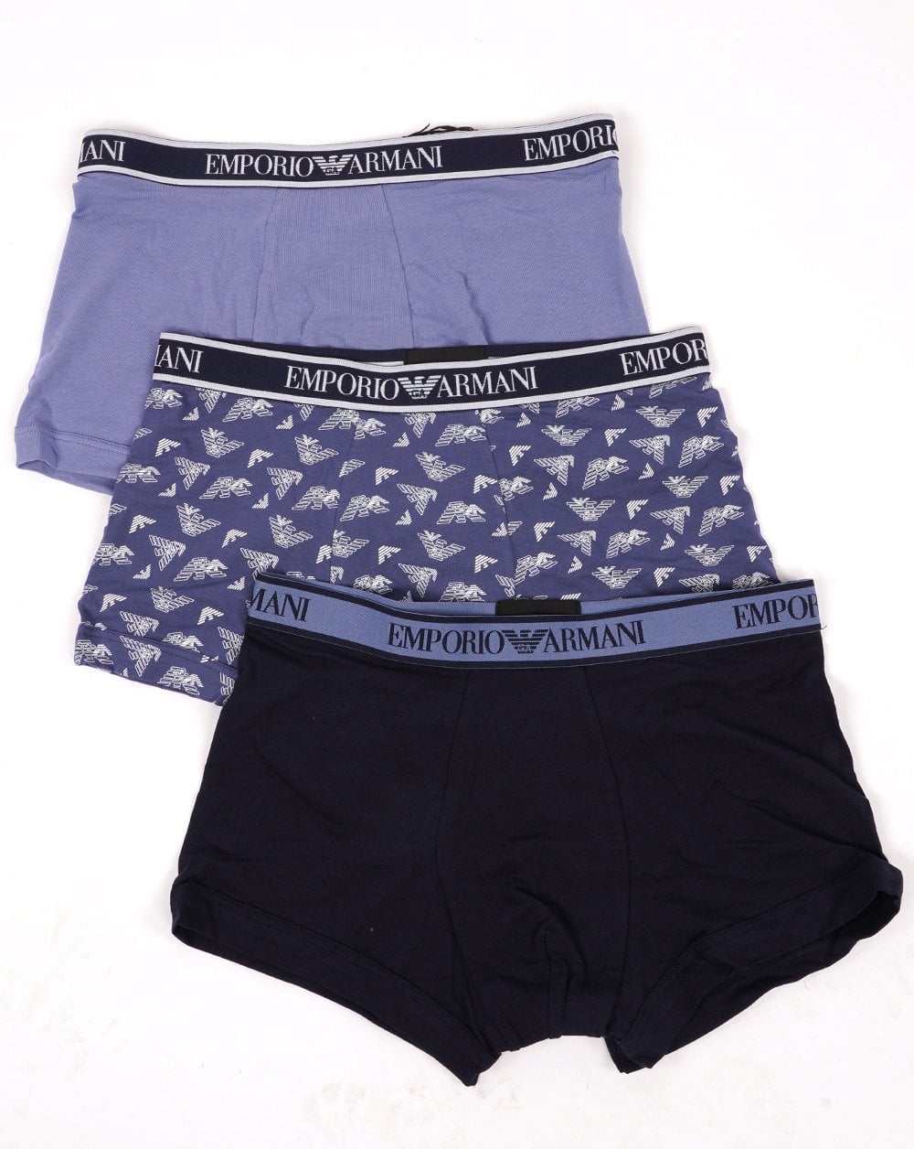 Emporio Armani 3er-Pack Boxershorts Blau/Oxford/Indigo
