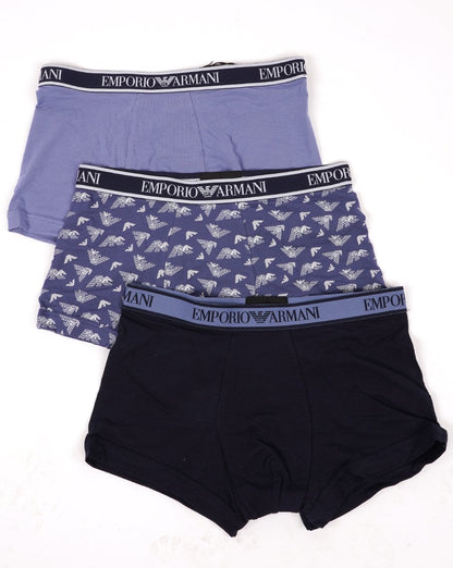 Emporio Armani 3er-Pack Boxershorts Blau/Oxford/Indigo