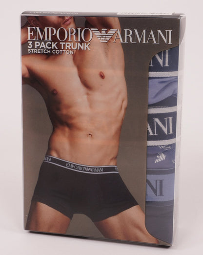 Emporio Armani 3er-Pack Boxershorts Blau/Oxford/Indigo