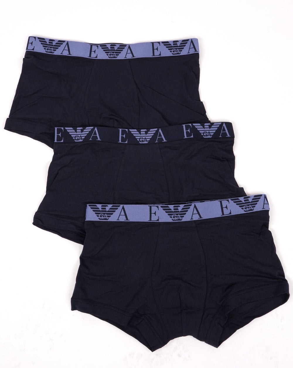 Emporio Armani – 3er-Pack Boxershorts, Marineblau/Blau