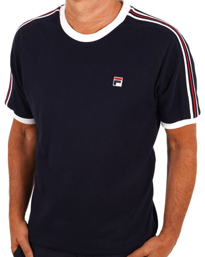 Fila Vintage Holden T-Shirt Marineblau/Weiß