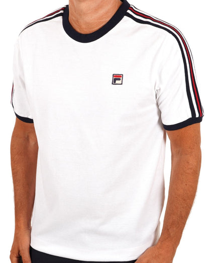 Fila Vintage Holden T-Shirt Weiß/Marineblau