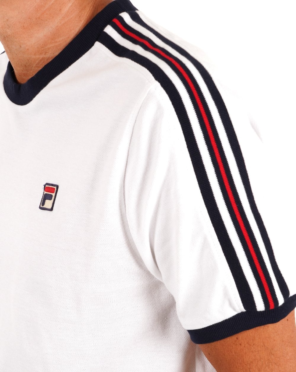Fila Vintage Holden T-Shirt Weiß/Marineblau