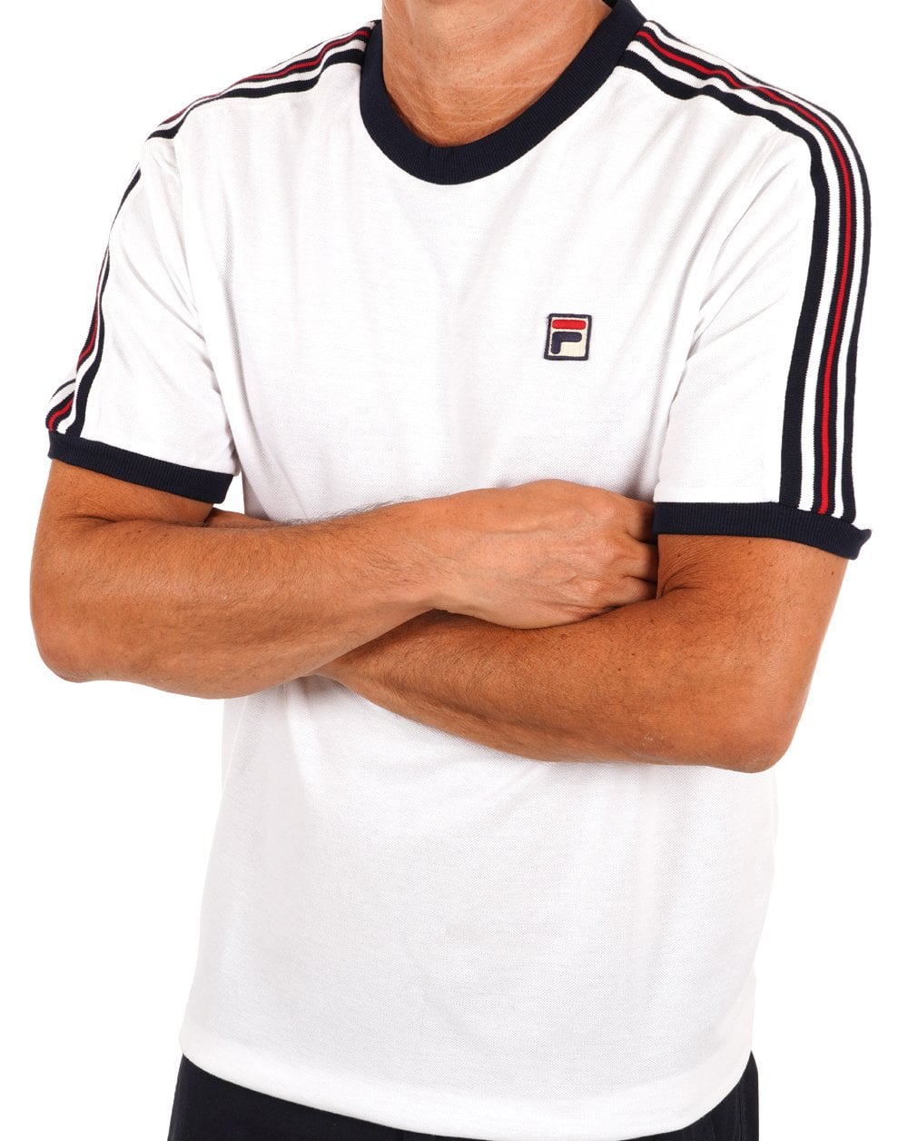 Fila Vintage Holden T-Shirt Weiß/Marineblau