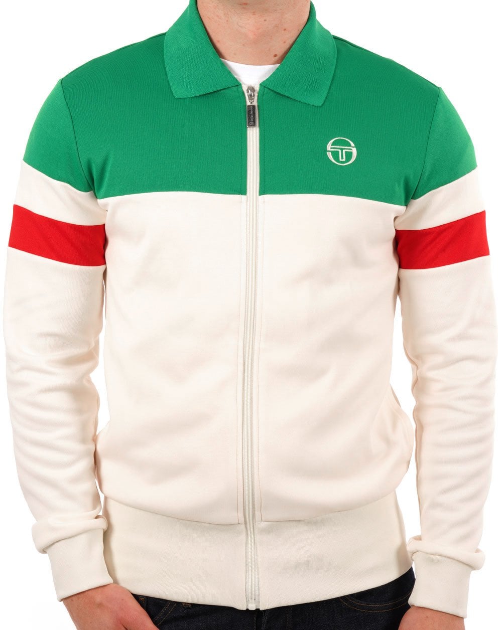 Sergio Tacchini Italia Track Top Gardenia Grün Rot