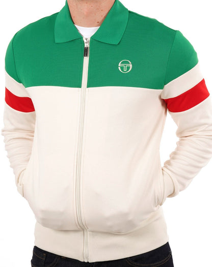 Sergio Tacchini Italia Track Top Gardenia Grün Rot