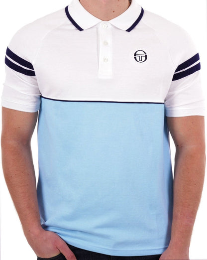 Sergio Tacchini Orion Poloshirt Weiß/Himmelblau